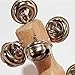 13 Bell Instruments Hand Bell Sleigh Bells Jingler Bell Stick,Christmas Hand Jingle Bells Wooden Hand Sleigh Bells (4 pcs)