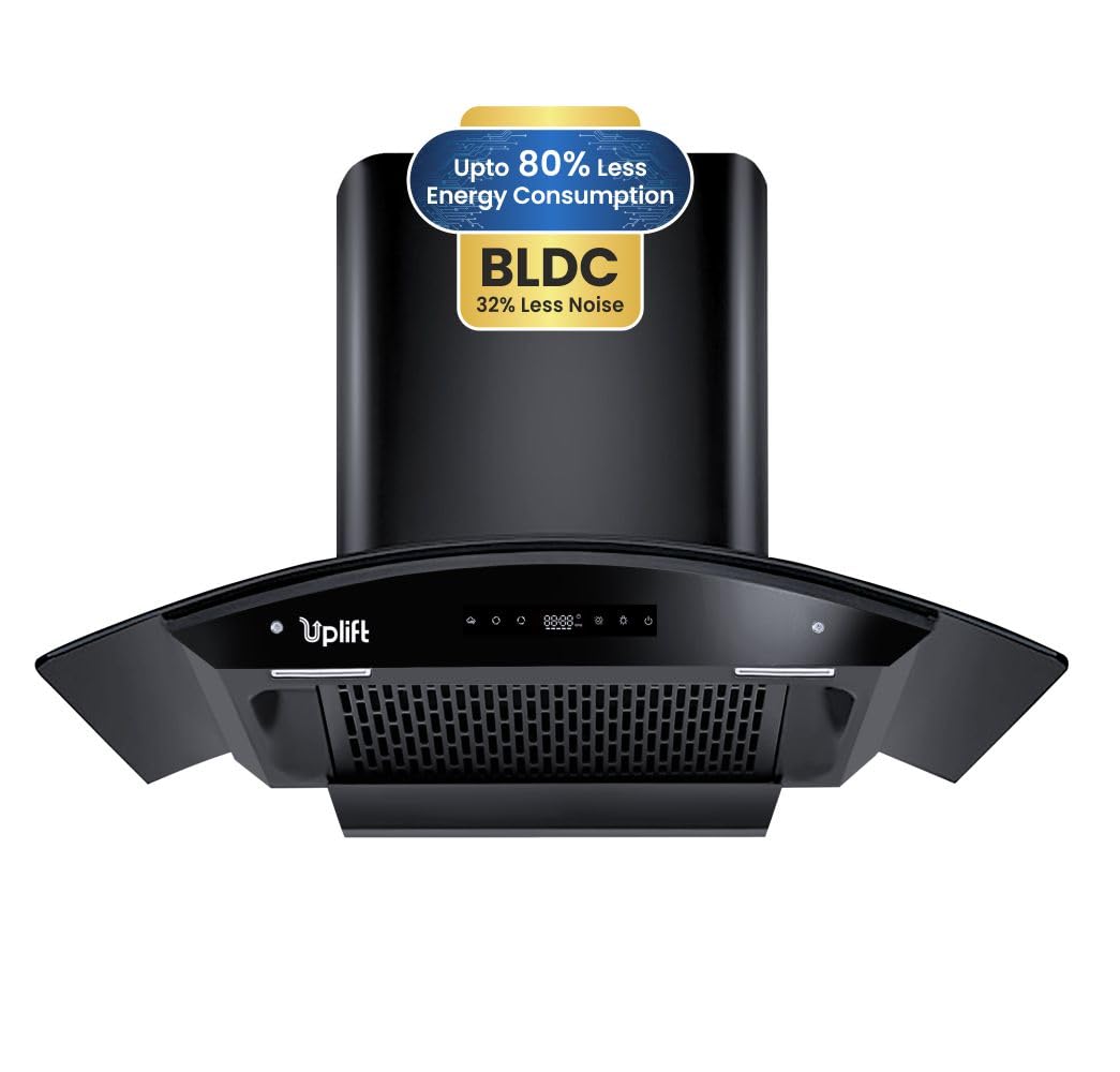 Uplift 75 cm BLDC 1550 m3/hr Filterless Autoclean Silent Kitchen Chimney with 10 Yr Warranty (Paradise 75, Motion Sensor & Touch Control, 9 Speed,…
