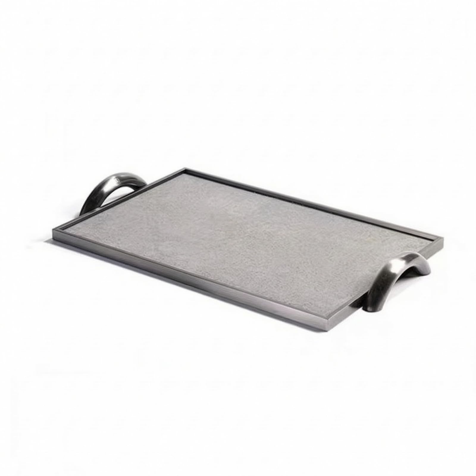 Bandeja decorativa con asas KiBcsLic grande gris rectangular de terciopelo para recibidor
