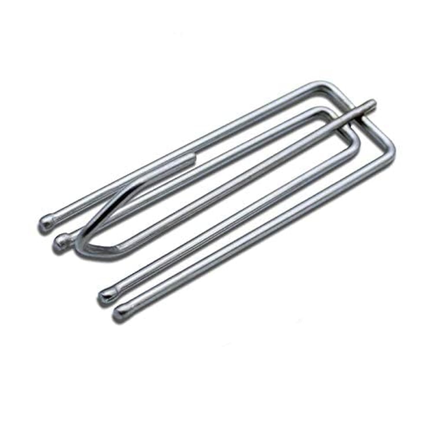 iPEAK 40 Pack Metal Curtain Hooks Pinch Pleat Header Tape Pins Heavy Duty Deep Prong Hook (Silver)