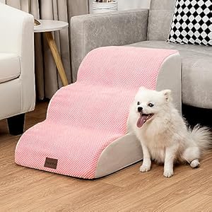   Dog-Stairs-for-Small-Dogs-Dog-Ramp-for-Bed-with-2-Colors-Pet-Stairs-Pet-Stairs-for-High-Beds-Dog-Steps-for-Bed-Stairs-for-Dogs-to-Get-on-Bed-Pink