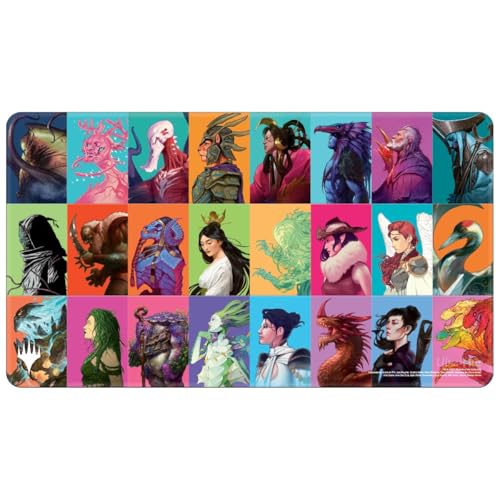 Ultra PRO - Commander Masters White Stitched Card Playmat for Magic: The Gathering ft. Pop Art Collage, Schützen Sie Ihre Spiele und Sammelkarten während des Spiels, Verwendung als übergroßes Mauspad,