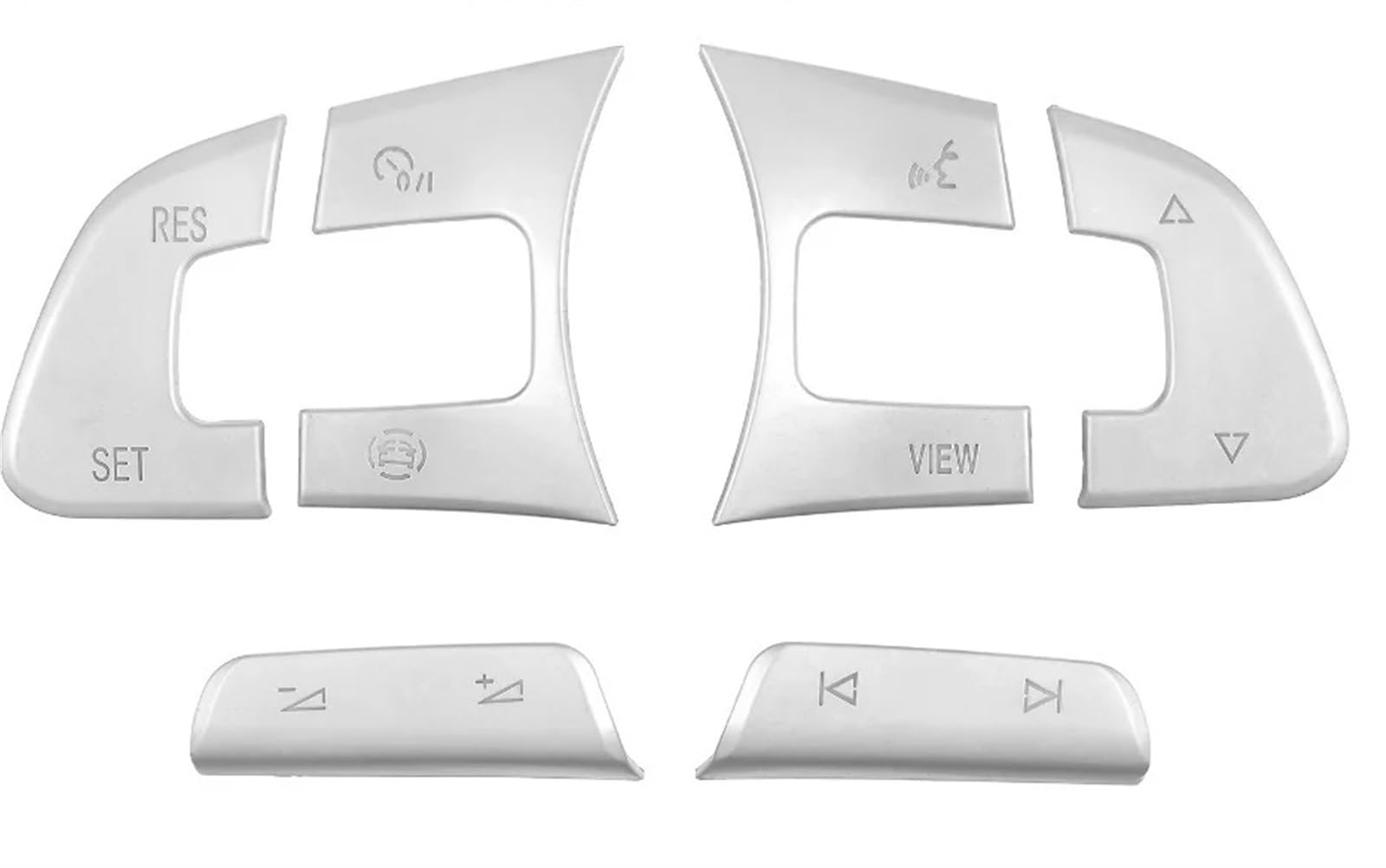 Car Trim Interior for VW for Golf MK7 for Passat B8 for Tiguan Steering Wheel Acc Button Switch Volume Decorative Buttons Sticker(Model A)