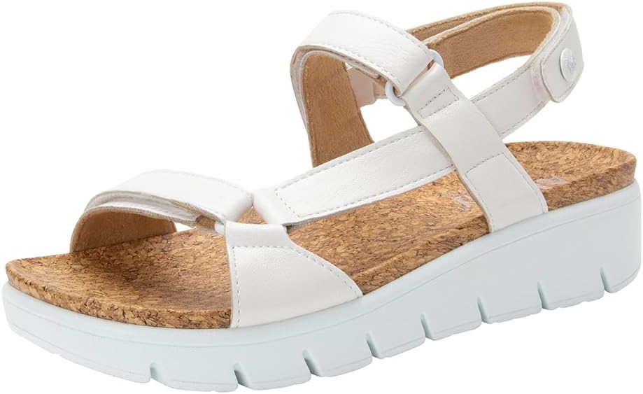 Alegria by PG Lite Women’s Henna White Sandal 8 M US