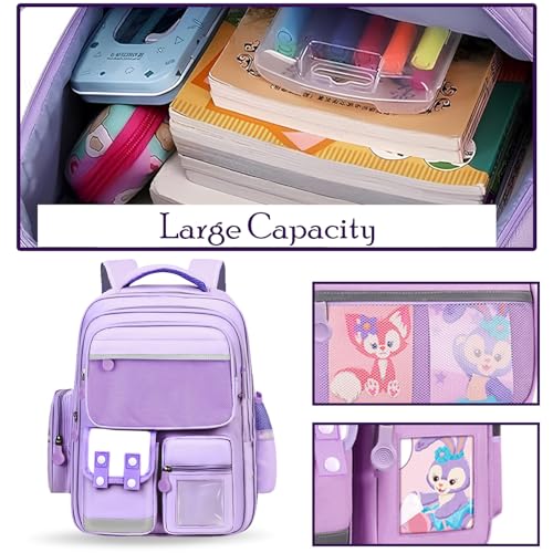 Image of Storite School Backpacks for Girls Stylish Bags for Girls Kids 7-12 Years Old Cartoon Water Resistant Backpack Durable Burden Relief School Bag Birthday