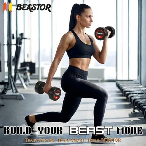 Image of Professional Rubber Coated Bouncer Dumbbells Set (50 KG Total Combo: 2.5kg, 5kg, 7.5kg & 10kg Pairs) - Heavy Duty Unbreakable Fixed Weight Dumbbells (50 Kg Combo)