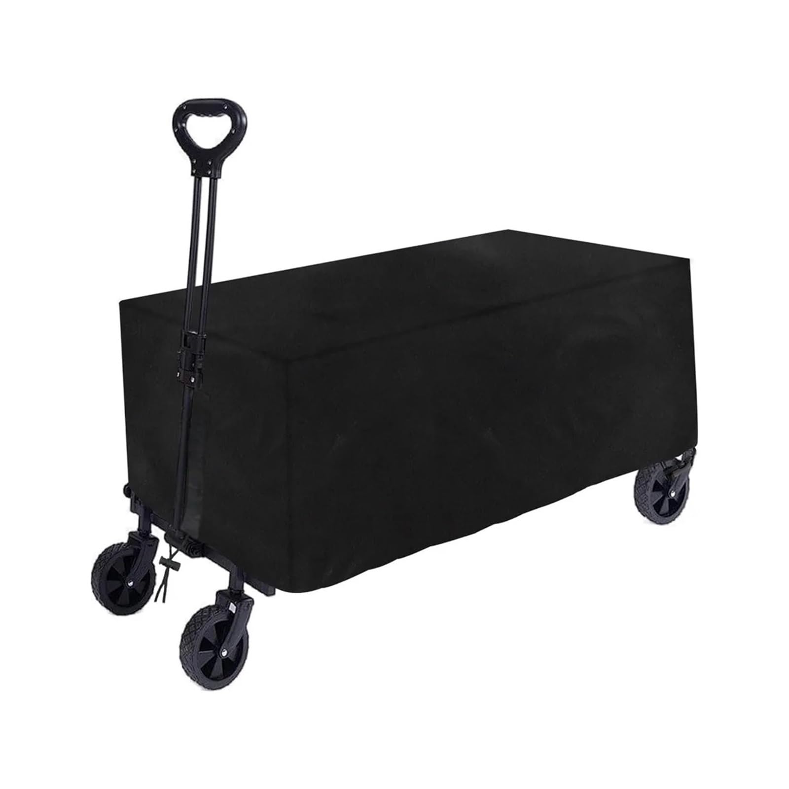 Folding Garden Trolley Cover, Collapsible Folding Wagon Cover For Garden Cart Outdoor Black