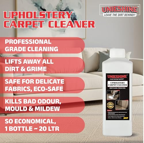 Image of Concentrated Upholstery & Carpet Cleaner | Car Interior, Sofa, Carpet & Roof Cleaner | Deep Stain Removal, Fresh Fragrance & Multi-Surface Fabric Cleaning Solution [1L Concentrated]