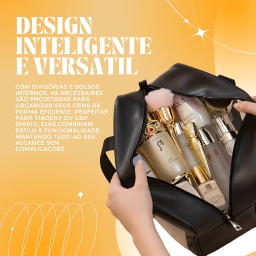 Combo 3 Necessaires Washbag Impermeáveis para Mala e Bolsa - Organizador Ideal para Viagem e Uso Diá