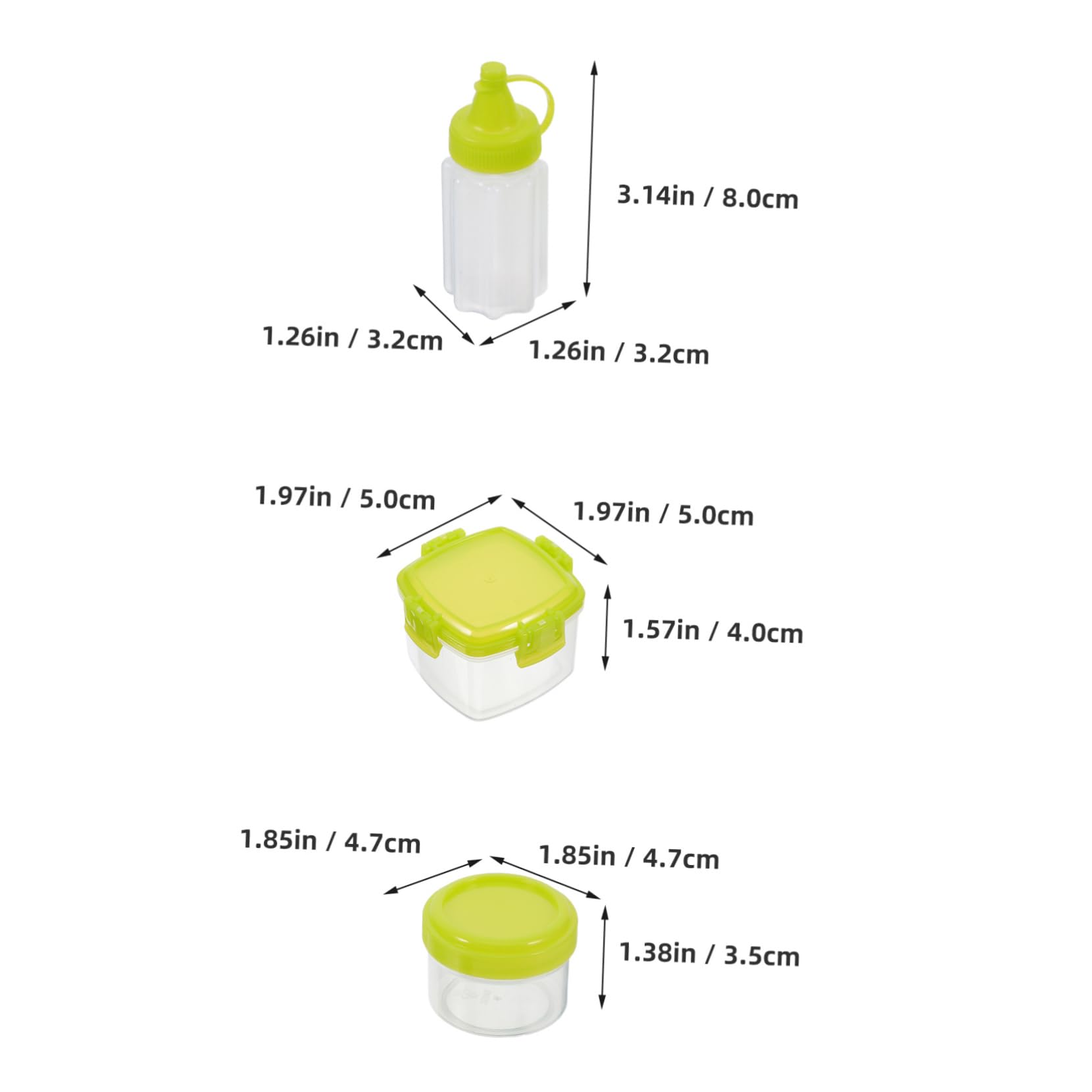 Cabilock 12pcs Mini Ketchup Bottles: Condiment Squeeze Bottles Portable Honey Sauce Salad Dressing Dispensers Jars Containers For Bbq Picnic Outdoor Cooking Camping Travel