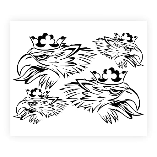 Image of 4R Quattroerre.it 1090 Griffin Sticker Set for Scania Truck, Right and Left, Black, 50 x 35 cm