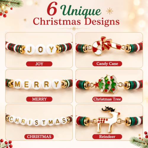 OHOME Stocking Stuffers - 6 Pack Christmas Bracelets for Teens Girls Women - Image 3