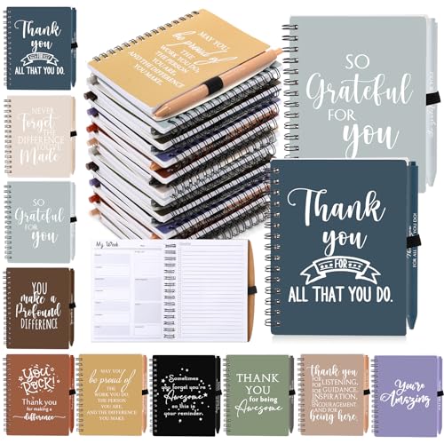 Tellingyou 60 Pcs Employee Appreciation Gift Housekeeping Week Gifts 2025 A6 Notebook with Ballpoint Pens Motivational to Do List Notepads for Coworker Teacher Medical Assistant (Neutral Colors)