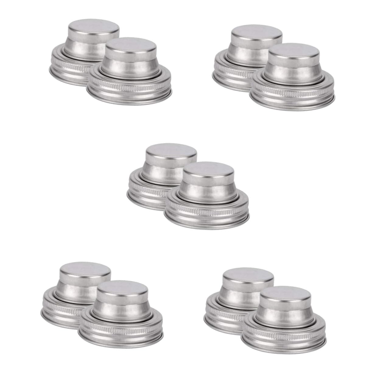 SHOWERORO 5 Sets Edelstahl-glasdeckelbänder Shaker-deckel Für Gläser Verschleißfest Angenehm Zu Halten Haushaltswaren 2 Stück * 5