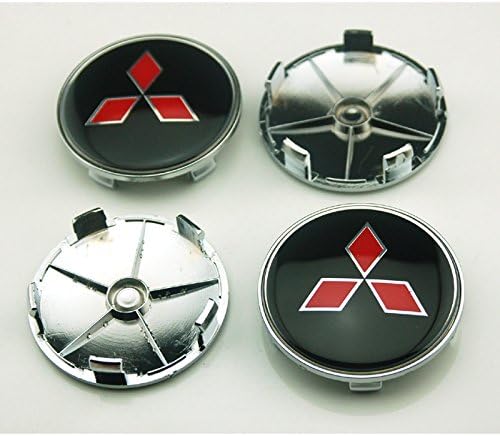 4pcs W025 68mm Car Styling Accessories Emblem Badge Sticker Wheel Hub Caps Centre Cover Black MITSUBISHI LANCER PAJERO OUTLANDER ASX Galant Eclipse Spyder