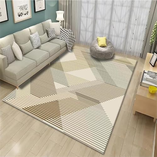 Tapis de chambre lavable grand format gris rectangulaire pour intérieur moderne