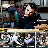 YANKUIRUI Ear Defenders Muffs Noise Reduction SNR 36dB Safety Ear Protectors Provide Hearing Protection For Autism, Shooting, Construction, Yard Work, Machinery Work Mowing (Style2(Black)) - Image 4