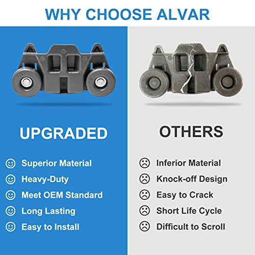 Upgraded W10195416V (Packs Of 4) Dishwasher Wheels Lower Rack Replacement For Whirlpool Kitchenaid Maytag Kenmore,Improved Dishwasher Rack Wheels Parts Ap5983730, W10195416V, W10105417, Ps11722152 #TOP4