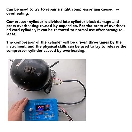 Refrigerator Tester Inverter Variable Frequency Board Testing Instrument Solenoid Valve Repair Tool with Buzzer Warning, Easy , Clear Screen, US Plug 110V2