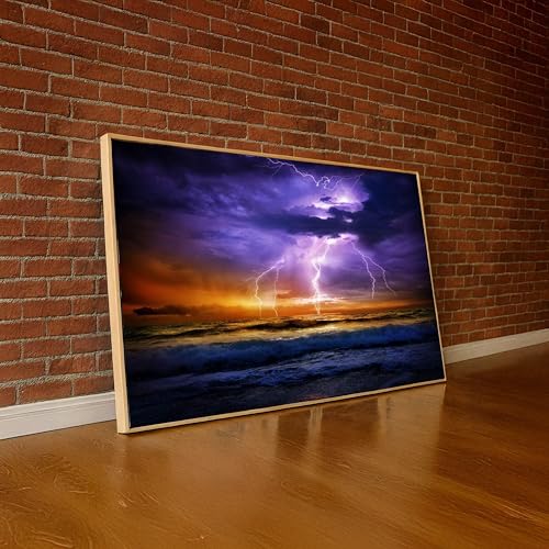Tableau sur toile orage de qualité premium pour décoration moderne