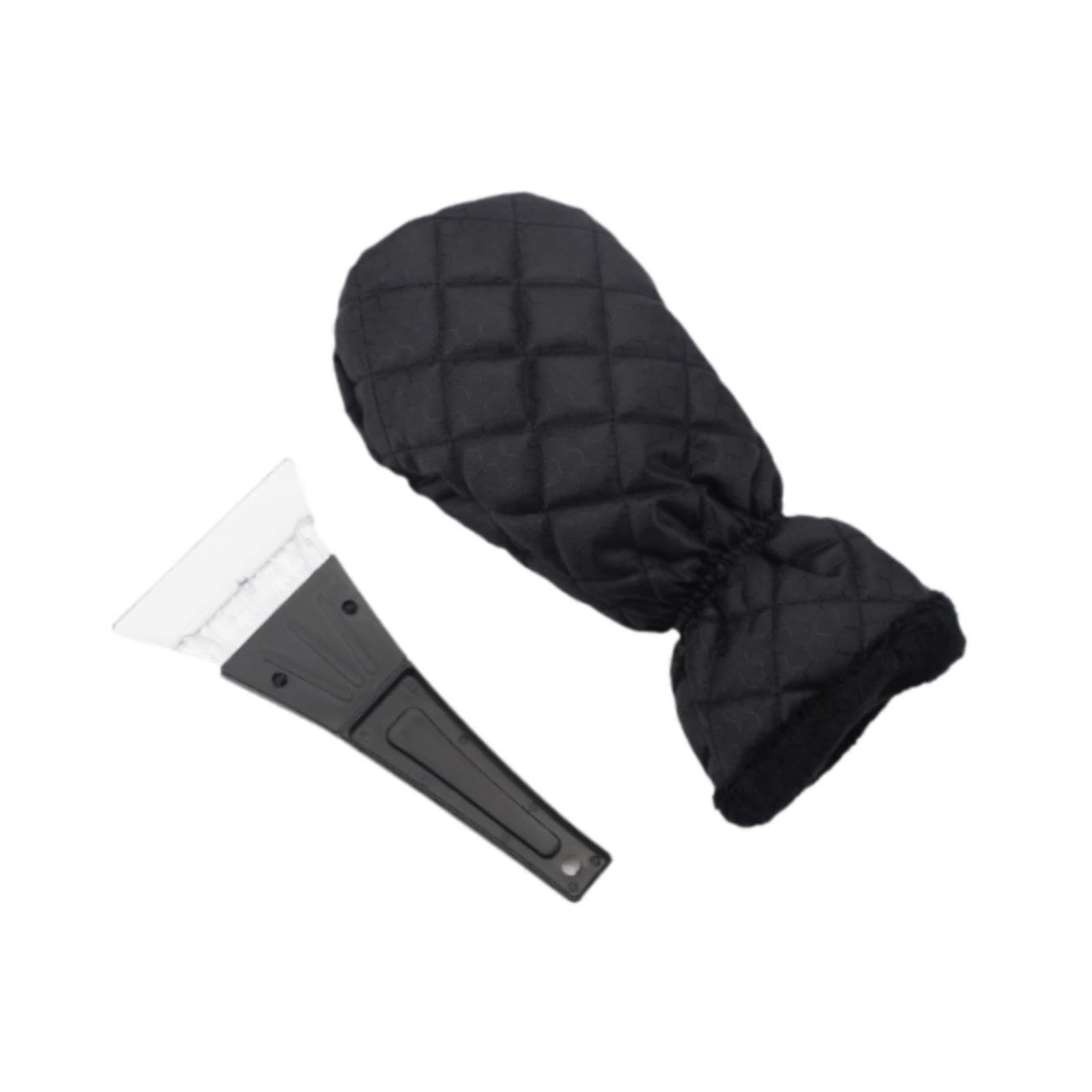Ice Scraper Mitts Portable Comfortable Ice Scraper with Glove for Winter Black-picture-22