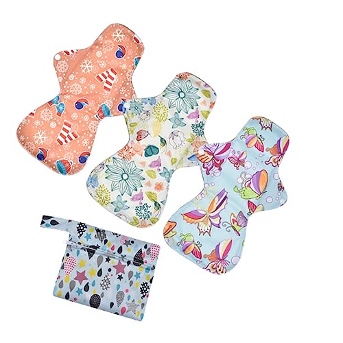 FRCOLOR 6piezas Toalla Sanitaria Prueba De Fugas Lavable De Fibra De Bambú Para Lactancia Toallas Sanitarias Reutilizables De Compresas Menstruales Adecuadas Hogar Maternidad