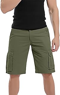 Pantalones cargo cortos para hombre, pantalones cargo a la moda, pantalones cortos cargo ligeros y transpirables, pantalones de verano ajustados, pantalones de ocio, versátiles, pantalones cortos de