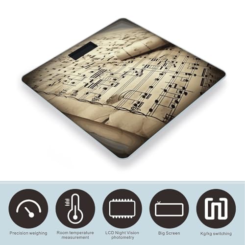 Báscula digital para baño alta precisión con pantalla grande miniatura 3