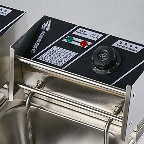 LXDDP Fritteuse Einzelne gewerbliche Doppel-Fritteuse mit Edelstahl-Bratkorb und Ringheizrohr-Arbeitsplatte – Bild 3