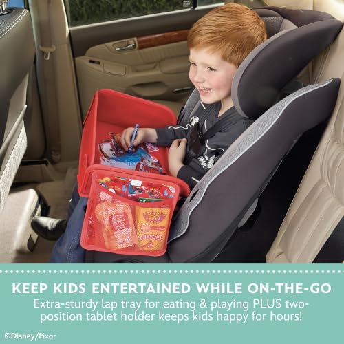 Image of J.L. Childress Disney Baby 3-IN-1 Kids Travel Tray & Tablet Holder - Car Seat Lap Tray Desk for Toddlers, Road Trip Essentials, Activity Table, Travel Accessories - Cars