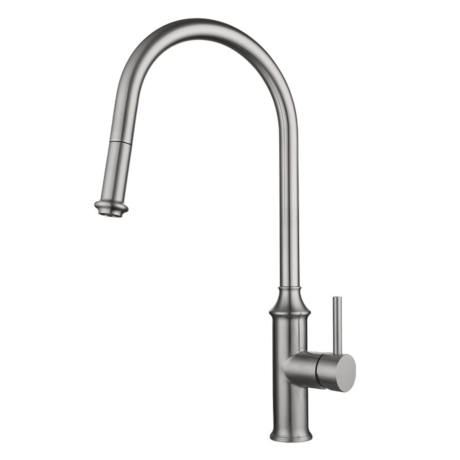 Mitigeur extractible en acier inoxydable brossé pour cuisine moderne