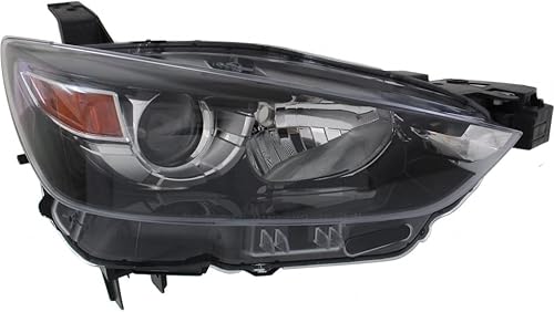 KarParts360 Para 2016 2017 2018 2019 MAZDA CX-3 montaje de luz de cabeza lateral del pasajero carcasa negra reemplaza la certificación MA2519173 CAPA