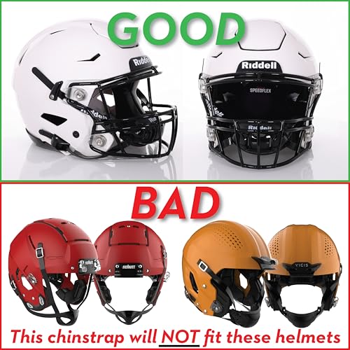 Green Gridiron Riddell SpeedFlex Hard Cup Cam-Loc Chinstrap + Chrome US Flag Helmet Decal (Medium, Royal Blue)