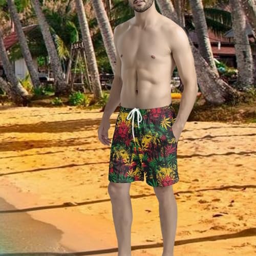 Men's Swim Trunk,Fashion Quick-Dry Beach Board Shorts with Mesh Lining Pockets3