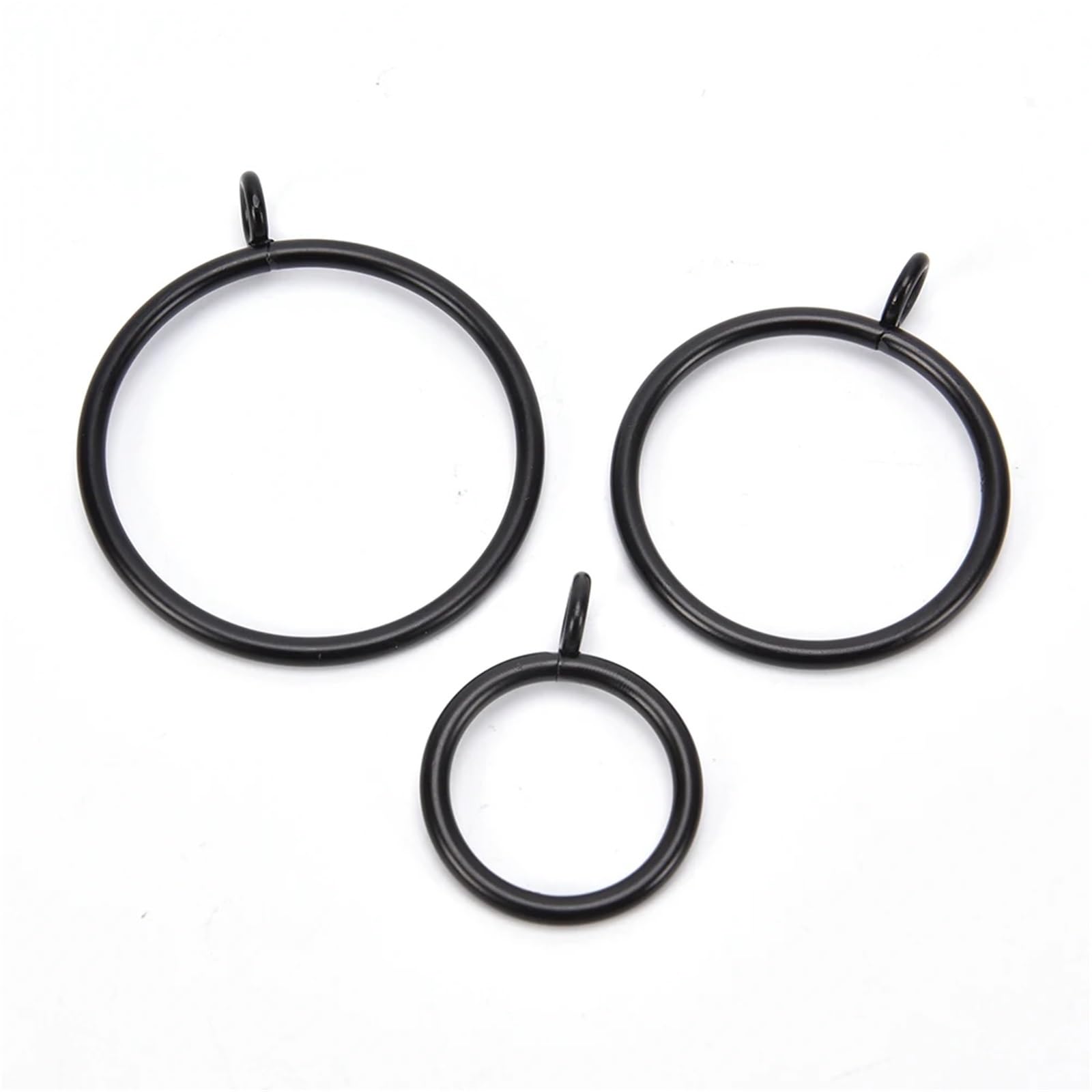 40 Stück 25/28/38/45/55 mm Gardinenstangen Metall Vorhangringe Hängeringe Essential Home Products Für Fenster Und Türen(38mm Black)