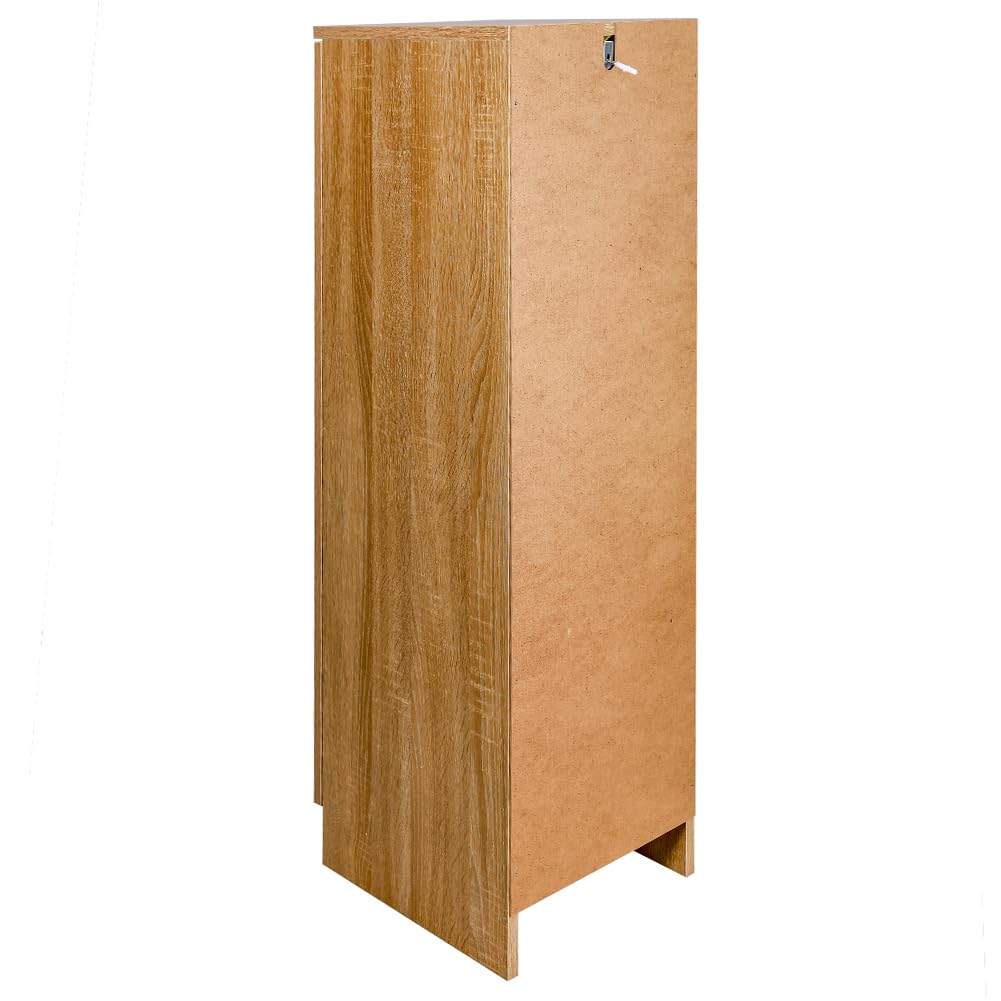 BAKAJI Meuble à Chaussures Multifonction Peu encombrant, en Bois, Anti-Rayures, Meuble Porte-Chaussures avec 6 Compartiments et 5 étagères, idéal pour Maison, entrée, Bureau, Salon, 30 x 35 x 100 cm