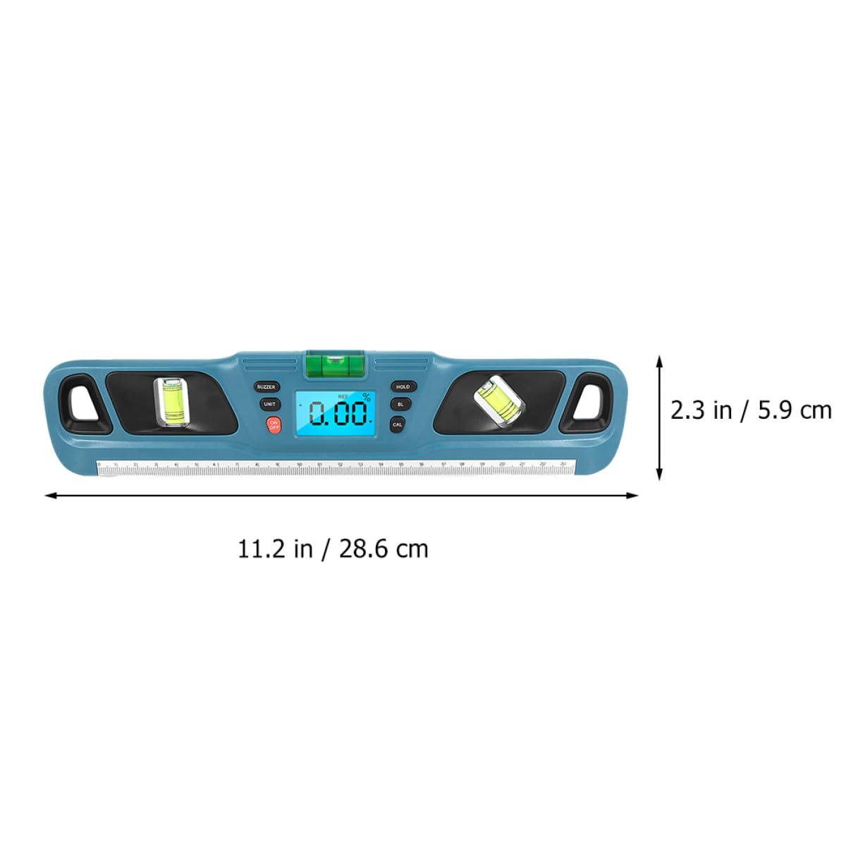 Ipetboom Livella Risoluzione di Digitale e Retroilluminazione Blu Precisione in ±0,1° Plastico 0,05° Accuratezza per Misurazioni Industriali e Domestiche