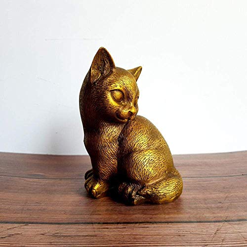Statuette bronze chat en pur cuivre, le cadeau idéal pour collectionneurs d'art