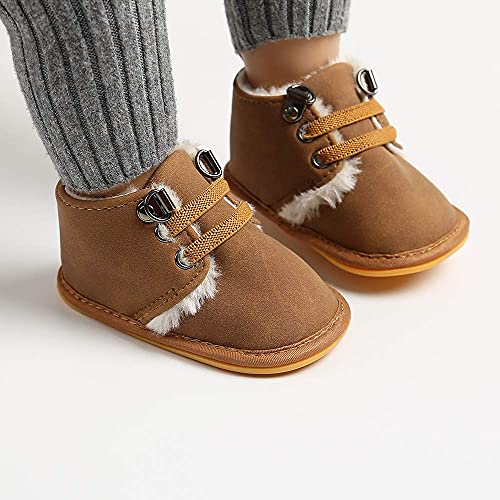 Baby Boys Girls Booties Fleece Anti-Slip Soft Sole Boots Toddler First Walker Warm Shoes2