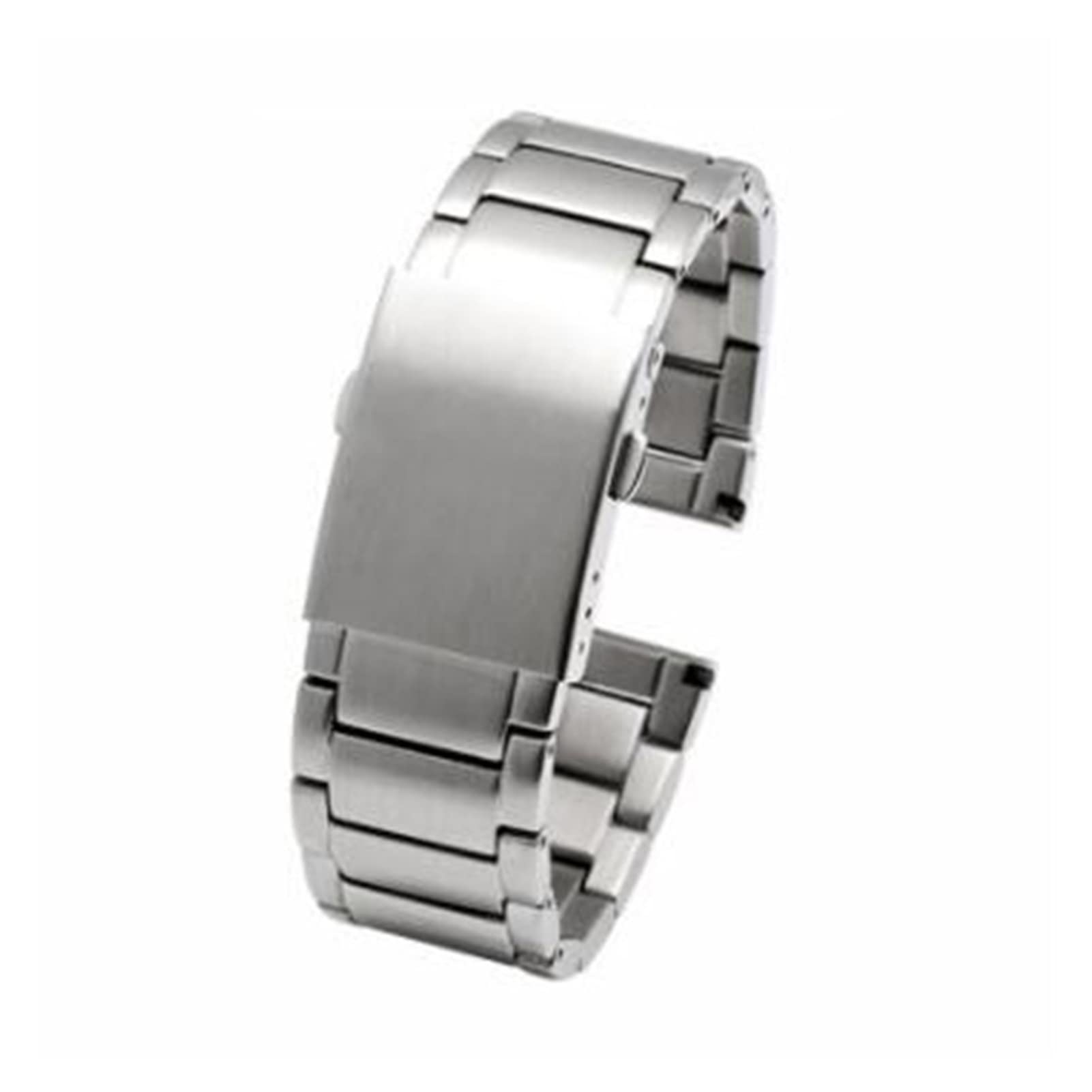 yingyingjia Cinturino For Orologio In Acciaio Inossidabile Bracciale In Metallo Di Ricambio Di Lusso Da Uomo Lucido Argento