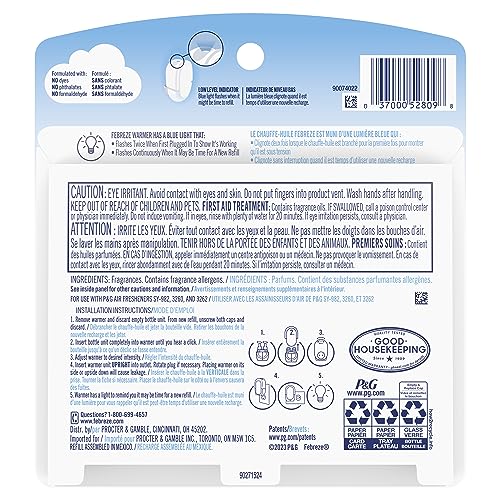 Image of Febreze Origins Fade Defy PLUG Air Freshener & Odor Fighter, Ocean, (2) .87 fl. oz. Oil Refills