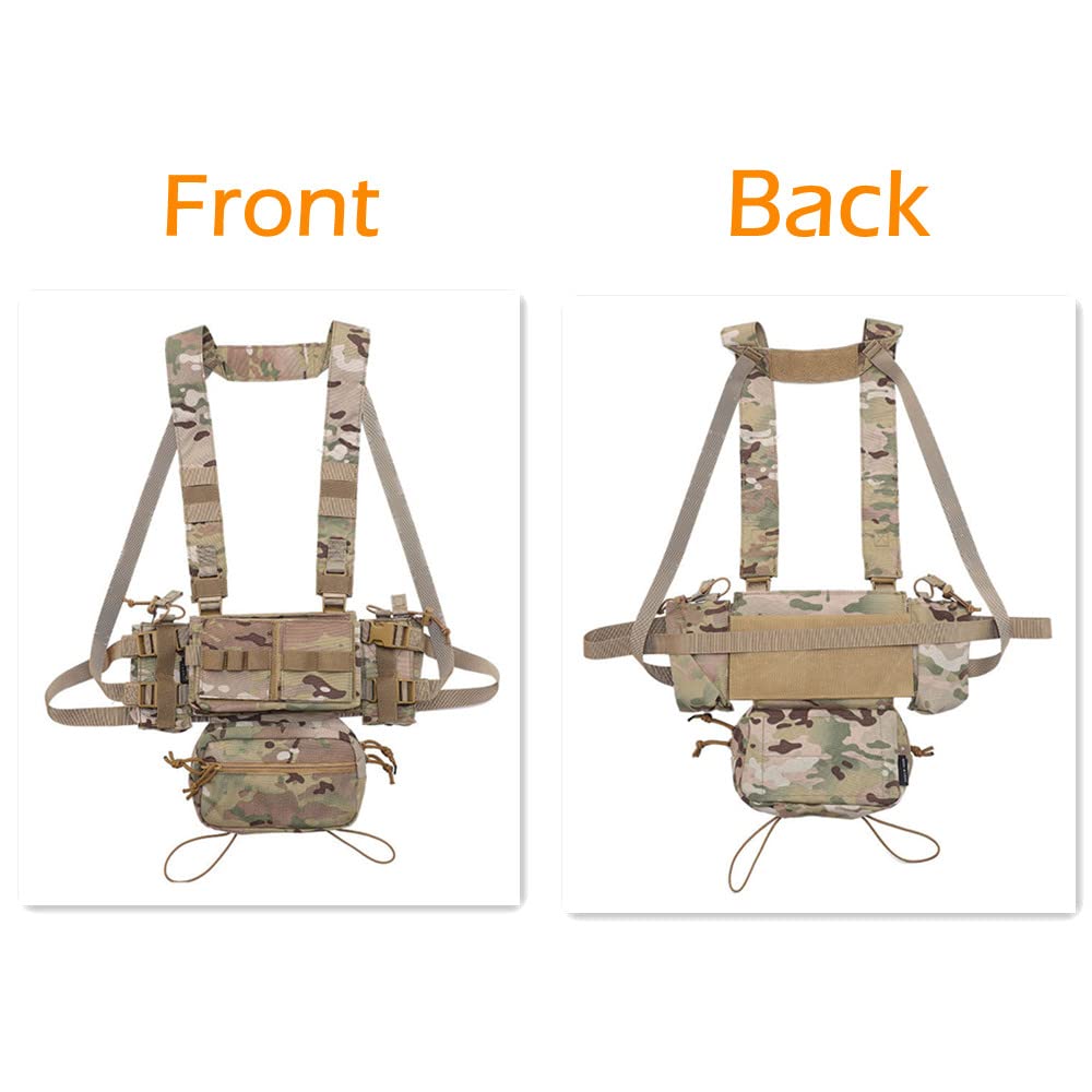 ACEXIER MK3 Tattico Petto Rig Mini Airsoft Hunting MOLLE Duty Vest Outdoor Military Combat Carrier Petto Vest con custodia per riviste