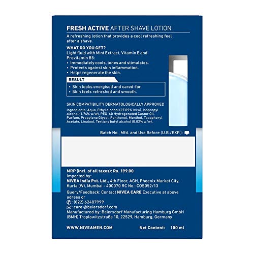 Nivea Men Fresh Active After Shave Lotion - 100