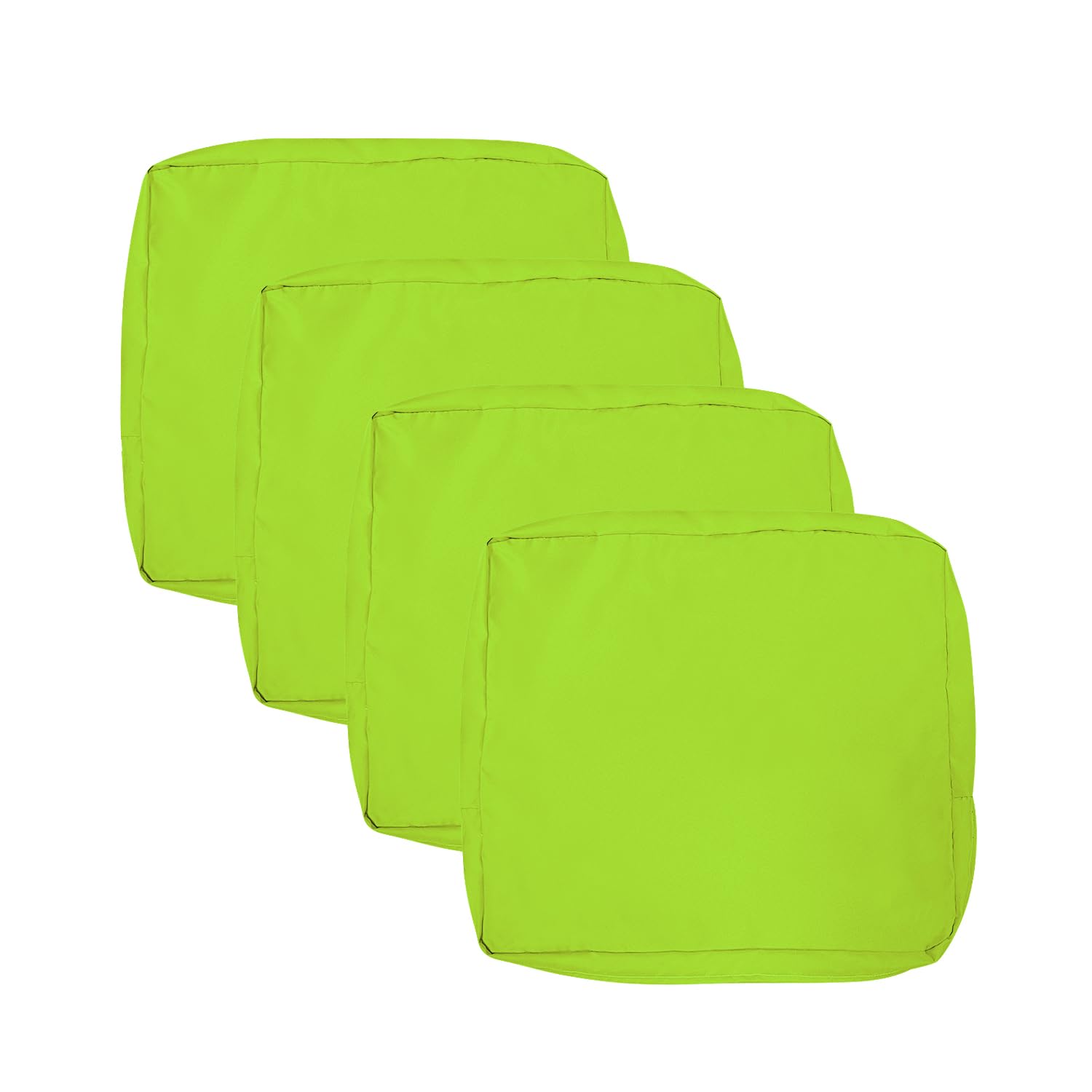 VAKADO Outdoor Patio Furniture Chair Cushion Replacement Covers Set of 4 Waterproof Green Decorative Cushion Cases Decor for Bench Garden Porch Couch