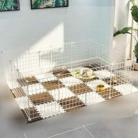 Amazon.co.jp: ペットサークル 猫・犬用 うさぎ 透明パネル 脱走防止