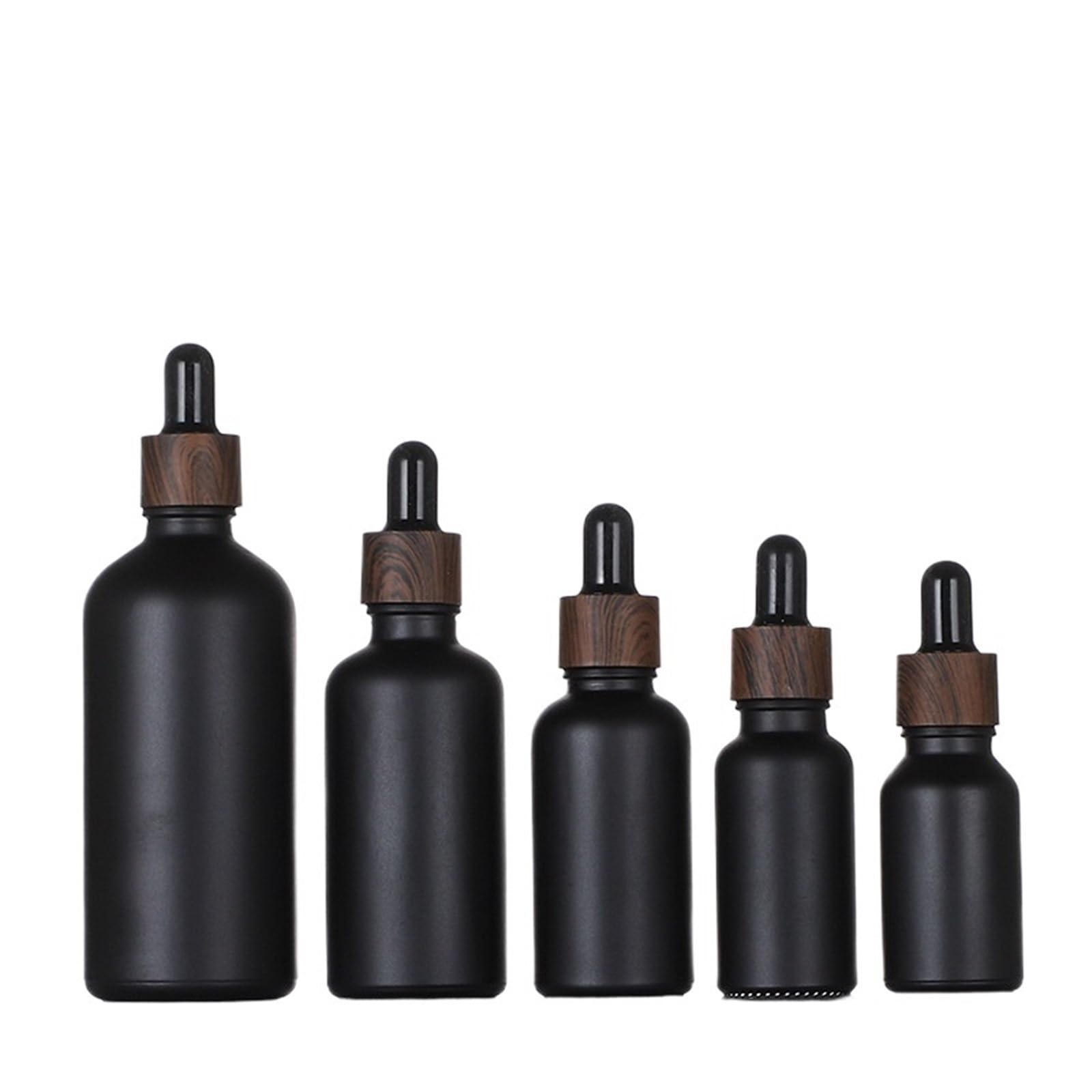 TRRYUIP Mini Pipette Dropper Bottle Frosted Black Glass Dropper Bottles Bright Empty Dripper Pipette Bottle Lid For Essential Perfume Oil Serum(Matte Black,10x 10ml)