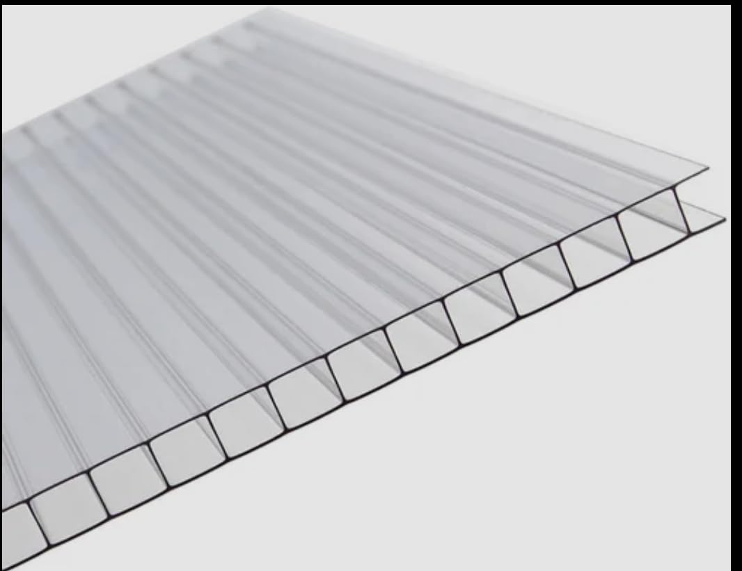 Multiwall Polycarbonate Sheet, Clear, 6mm Thickness, 24" x 24", Greenhouse Cover, Pack of 2-picture-17