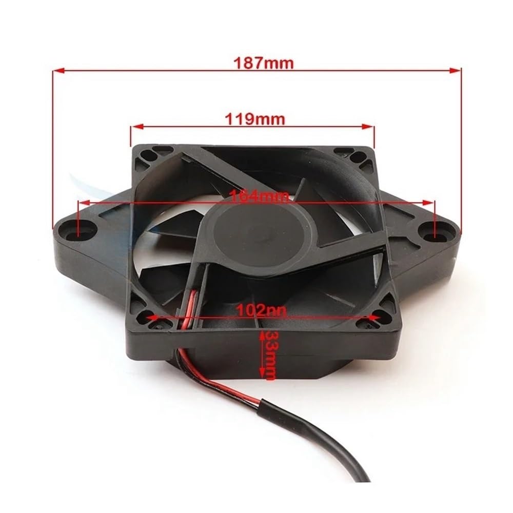 Radiateur Moto Ventilateur Radiateur Thermo Forme Carrée Réservoir d'eau Ventilateur De Refroidissement pour 150cc-250CC Quad Dirt Bike ATV Buggy Go Kart Pièces De Moto