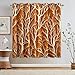 Tree Branch Curtains Blackout, 84 Inch - Burnt Orange Curtains for Home Decor, Bedroom, Living Room, Tree Branch Room Decor Grommet Window Drapes, 2 Panels Set 42x84 W129