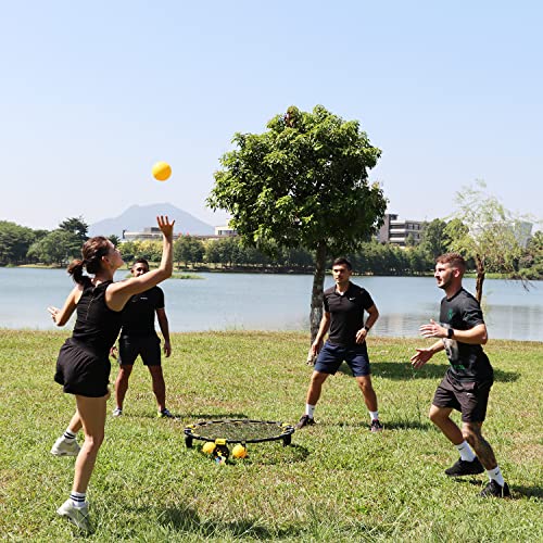 image for JOGENMAX Metal Game Set, Fully Foldable Outdoor Game Set with Detachab